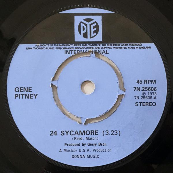 

7inch Record GENE PITNEY - 24 Sycamore 7N25606 Pye Internation 1973 UK Pop Used