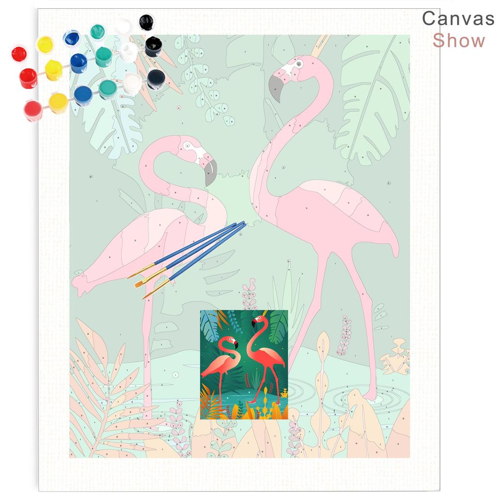 RUOPOTY Acrylic Painting By Numbers Flamingo Animals Paint On Canvas Coloring By Numbers Gift Home Decor Wall Room