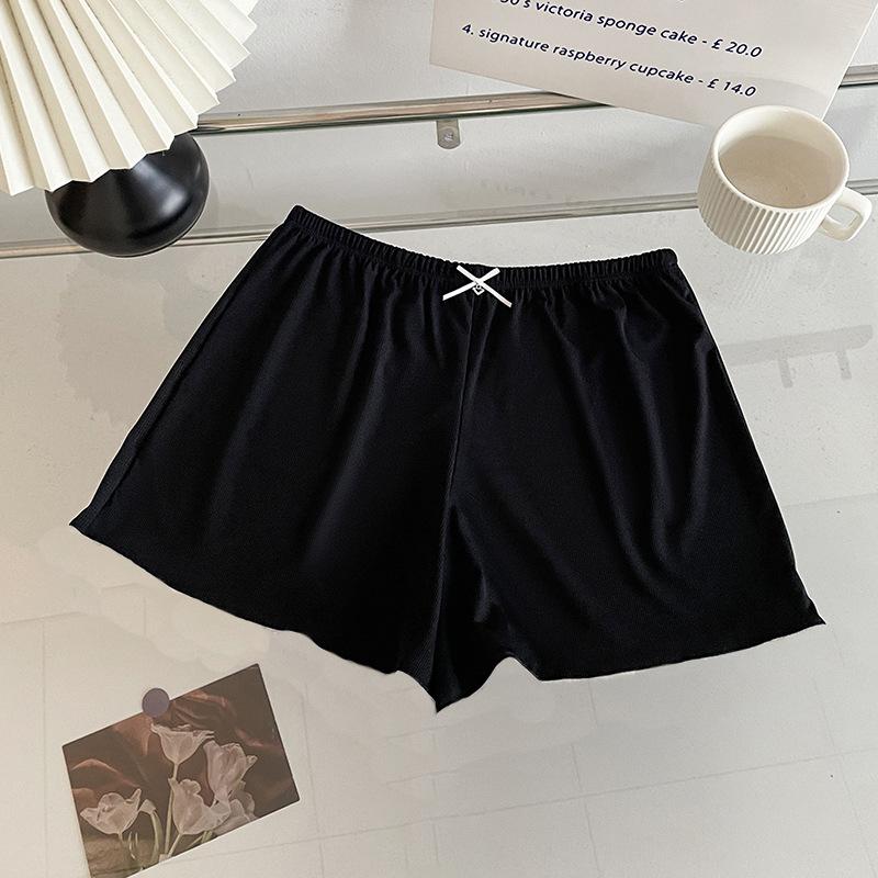 

Ladies Summer Lace Loose Ice Silk Anti Go Out of Home Can Wear Leggings One Size чёрный