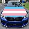 Transgender Pride Flag Car Hood Cover 4X5 Ft Polyester Car Bonnet Banner,Elastic Fabrics Can be Washed Suitable for SUV and Pickup Trucks