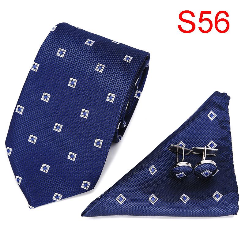 7.5Cm Business Tie Men'S Tie Set, Wedding Polyester Tie Gift Box