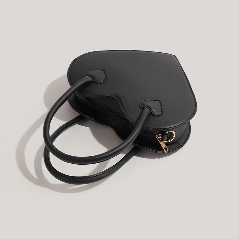 JIAERDI Harajuku Vintage Sweetheart Purse Women Black Leather Shoulder Bag Ladies Japanese Style Cute Handbag Y2K Crossbody Bag