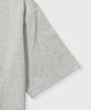 KIIMUIR [Crop] Striped Layered Henley Neck Short Sleeve T-Shirt_Melange Gray