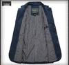 Men's Slim Fit Denim Suit Jacket - Casual Outerwear for Middle-Aged Men