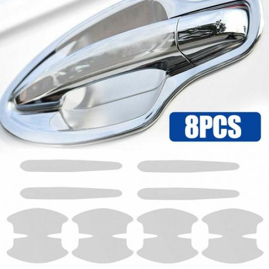 8pcs Car Door Handle Bowl Sticker Anti-scratch Film Protector Accessories 2Color