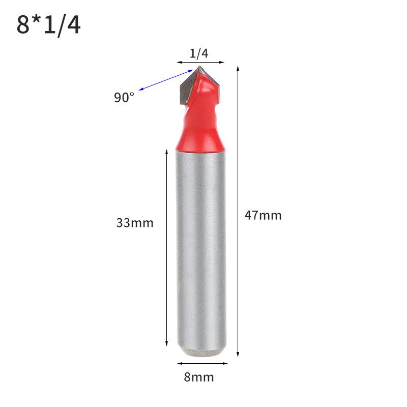 8mm Woodworking Trimmer Set: Double-Edged, Round Bottom, V-Shaped, Slotted, and Keyhole Engraving Knives