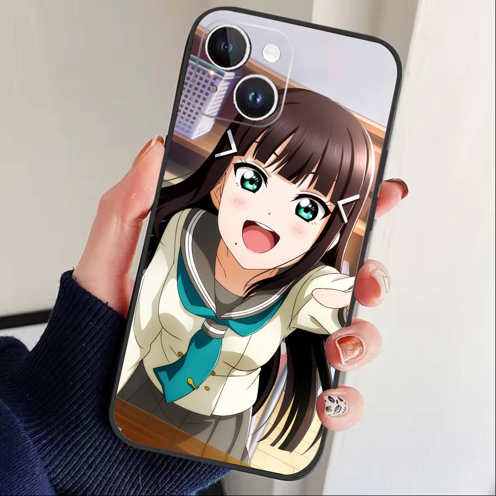

Kousaka Honoka-Love Live Phone Case For iPhone 17 16 15 14 13 12 Max Plus Silicone Black Cover iPhone11PROMAX
