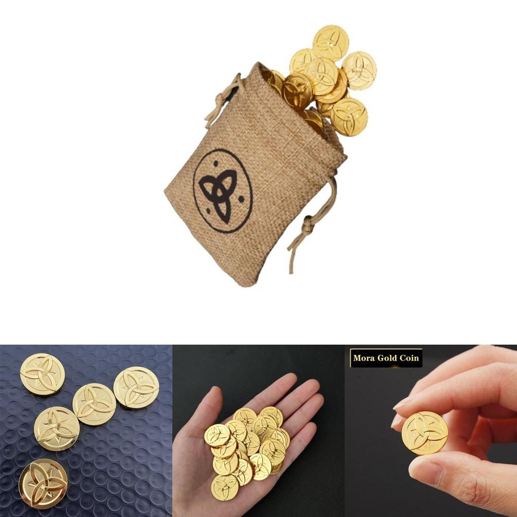Genshin Impact Goldmünzen im Anime-Stil Perfekt für Tabletop-Spiele