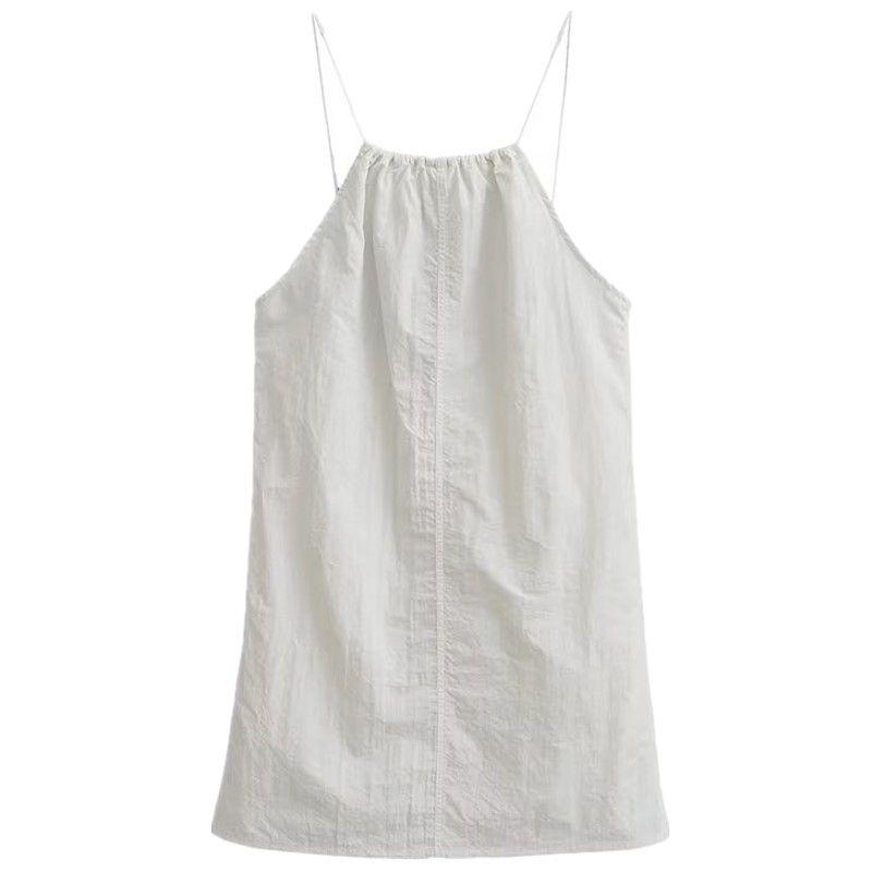 

Fashion Style New Arrival Fashion Trendy Women s Sling All-Match White Nylon Short Dress 2989213 250 White M