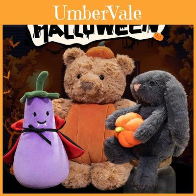 Adorable Halloween Pumpkin Bear Plush Toy Soft Pp Cotton Stuffed Animal Gift