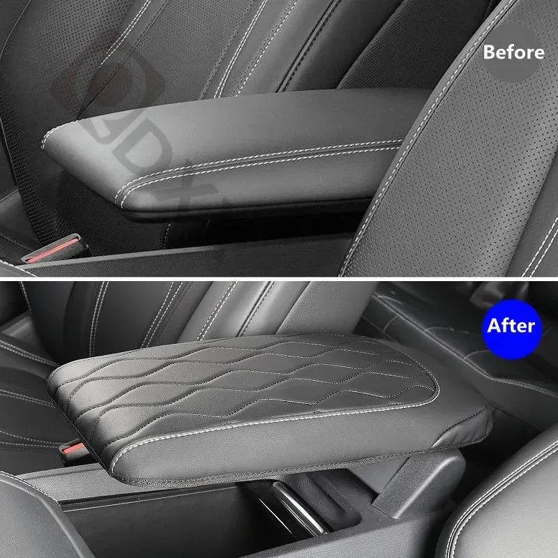 Center Console Armrest Cover PU Leather Anti-scratch Waterproof Car Armrest Cover For Ford Mustang Mach-E Accessories