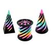 3Pcs 3D Printed Spiral Cone Figurine Impossible Passthrough Sculpture Vortex Thread Illusion Stress Relief Mini Spiral Pyramid Cylinder Fidget Toy