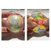 Wax Cracking Ball Squeeze Toy, Rainbow Gradient Stress Ball Fidget Toy, Stress Relief Crispy Ball with Protective Cover, Party Favors