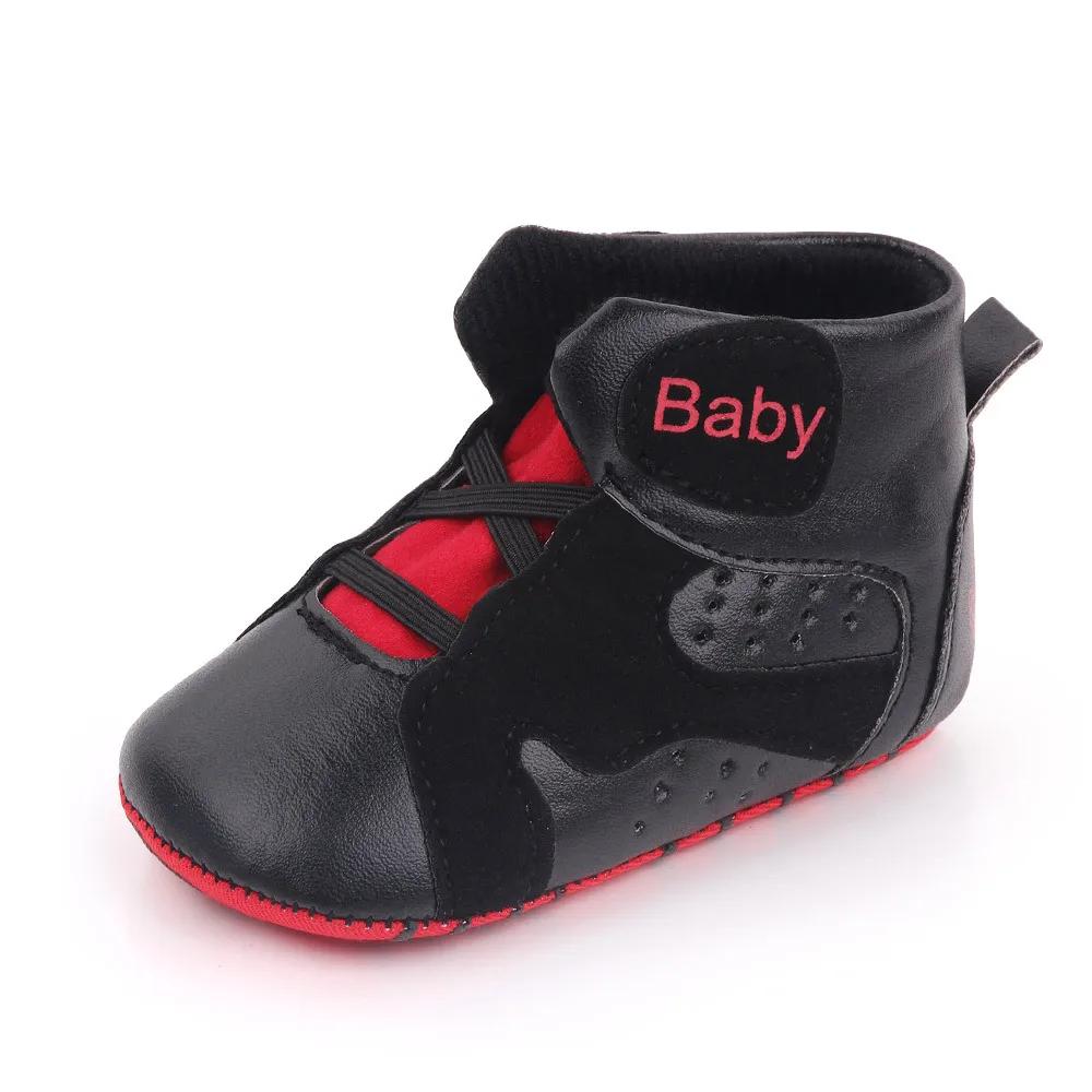 

Meckior New Baby Boys Girls Sneakers Soft Bottom Non-slip Baby Soccer Basketball Sports Shoes First Walker Crib Shoes 7-12 Months