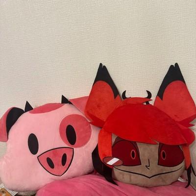 Welcome Hazbin Hotel Plush Face Cushion Alastor Fat Nuggets Round1 Limited
