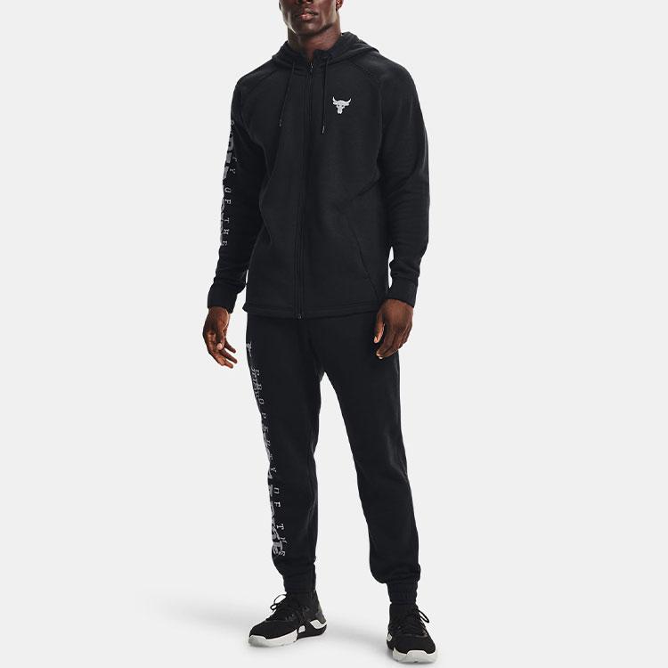 Under Armour Project Rock Fleecové tréninkové kalhoty Pánské Spodní díl Černé 1367035-001