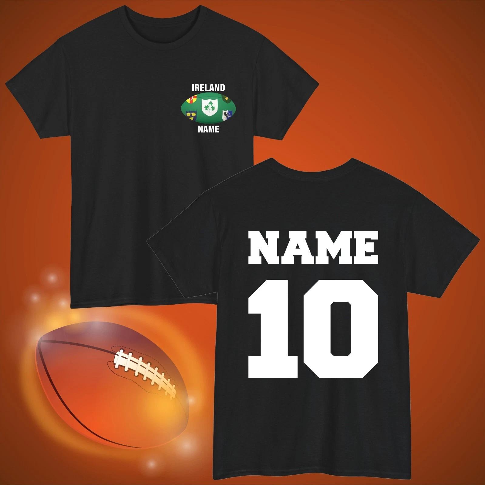 Personalised Ireland Rugby T-T-Shirt | Custom Name Number | 6 Nations Fan Gift Top XL