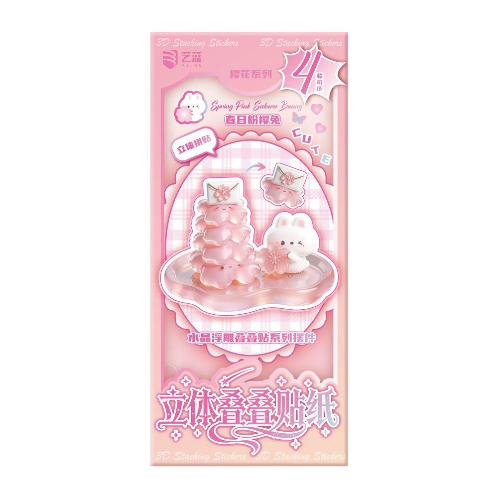 DIY Crystal 3D Stacking Stickers Cartoon 3D Puffy Stickers Fun 3D Embossed Stickers Kids Gift