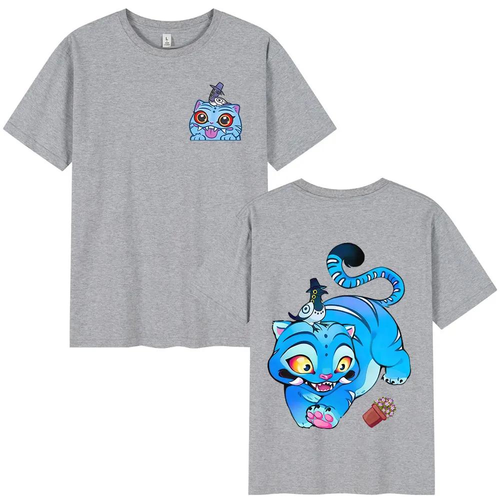 

KPop Demon Hunters Cute Derpy Tiger Graphic T Shirts Fashion Vintage Short Sleeves T-shirt Men s Women Cotton Oversized 2XL