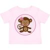 Inktastic Affenmädchen Kleinkind Kinder Jungen T-Shirt Liebhaber Tier Mädchen Rosa Niedlich Zoo Dschungel