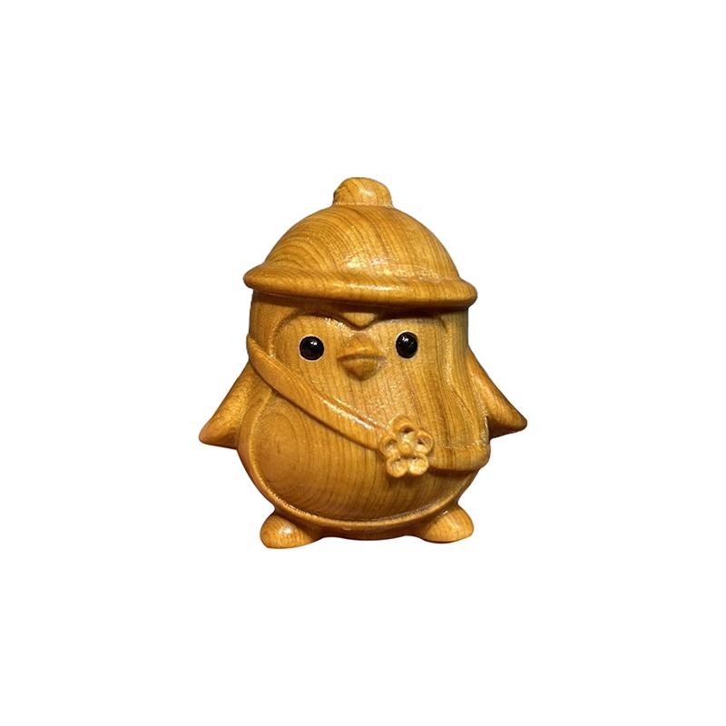 1PC Small Animal Statues Wooden Hand Carved Animal Statue Tea Pet Palm-Sized Home Decor Gift Sculpture