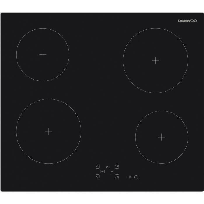 Glaskeramik-Kochfeld - DAEWOO - 4 Kochzonen - 60 cm - BH6VTF27BNM - Schwarz