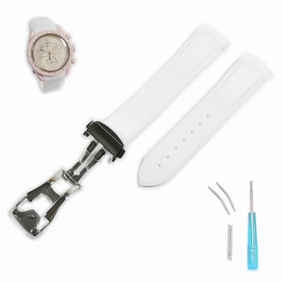 Swatch X OMEGA Rubber Strap with D-Buckle (White/Venus)