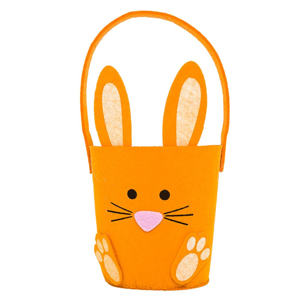 Easter Basket Egg Bags for Kids Non Woven Candy Egg Basket Tote Bag Rabbit Printed Buckets for Baby Boy Girl Easter Basket