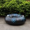 Schneeschlauch Verdicktes PVC Doppelgriff Donut 35.43 Zoll Robuster Aufblasbarer Schlitten Für Weihnachten Vereister Fluss See Skifahren Winterspiel