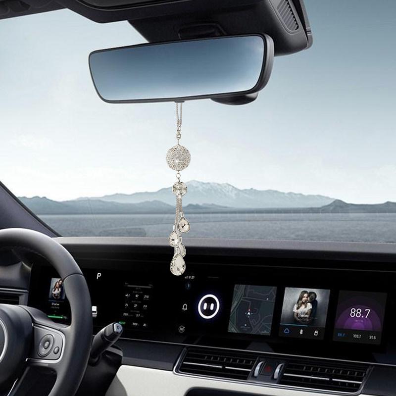 Car Hangings Ornament Mirror Pendant Car Pendant Bling Rear View Mirror Hangings Luxurious Rear View Mirror Ornaments Sparkling