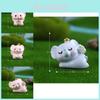 Cute Pink And Blue Resin Elephant Figurines Miniature Cartoon Animal Decor