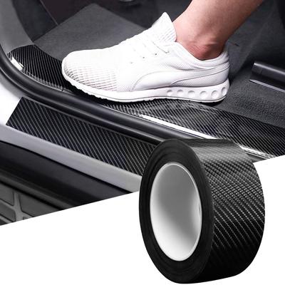 Pegatinas de Coche de Fibra de Carbono 5D Lavables Parachoques de Coche Anti Arañazos Tiras Protectoras contra Rozaduras Para VW Golf 4 5 6 7 Passat B6 B7 B8