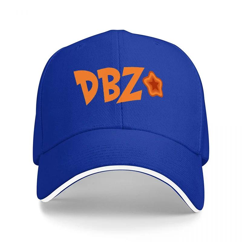 OBZ Star Logo Black Baseball Cap with Orange Embroidery and White Trim Design for Casual Wear and Outdoor Activities