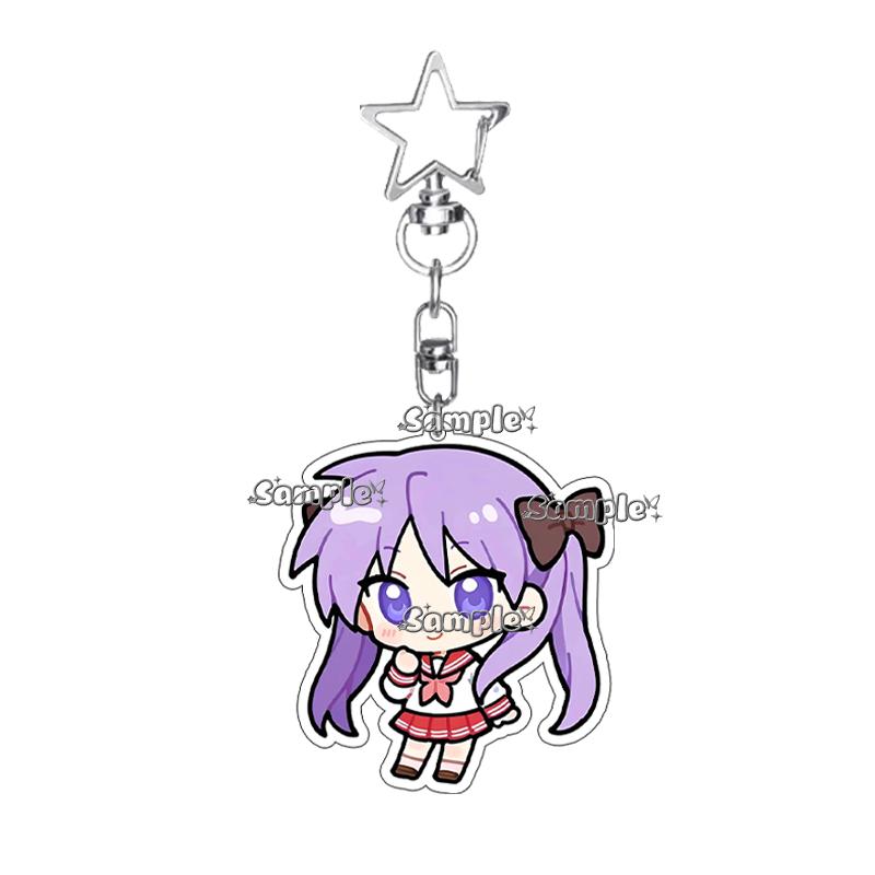 

Anime Cartoon Figure Characters Lucky Star Crylic Keychain Accessories Kawaii Party Ornaments Backpack Jewelry Charm Gifts Toys about 5cm