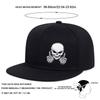 Topi Hip Hop Skull Unisex – Trendy Flat Brim Snapback Cap for Street Style Lelaki & Wanita