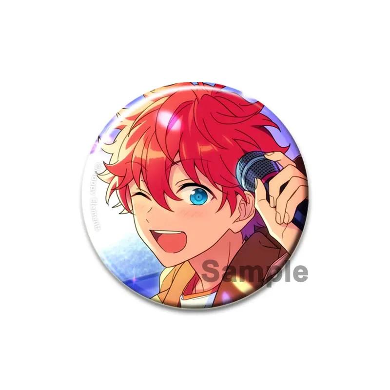

32/44/58 мм Ensemble Stars Idol Брошь Круглая мультяшная косплей-брошь Akehoshi Yuuki Fushimi Narukami значки на лацкан для рюкзака Подарочный аксессуар 32mm