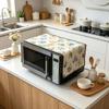 30x90cm Simple Cotton Linen Microwave Dust Cover Anti Dust Oven Cloth Cover