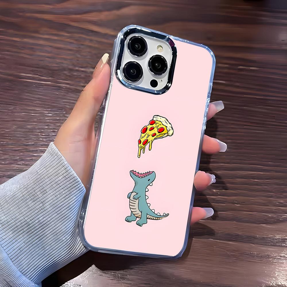 Cute Cartoon Dinosaurs Phone Case For IPhone 17 Pro Max 16 15 14 Pro Max IPhone 13 Pro Max 11 Plus Transparent Cover