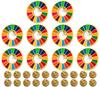 Official System SDGs SDGs Pin Perfect for Lapel and Official UN Imitation Cloisonne [UN Specifications/Invoice Compatible] Badges, 25mm, Badges,