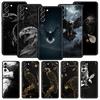 Черный Чехол с Узором Орла для Samsung Galaxy S26 S25 S24 S23 S22 S20 Ultra S21 FE 5G S10 Plus TPU Ударопрочный Чехол