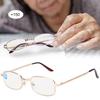 Folding Presbyopic Glasses Blue Light Blocking Anti Fatigue Reading Glasses for Men Women(+150 Gold Frame)