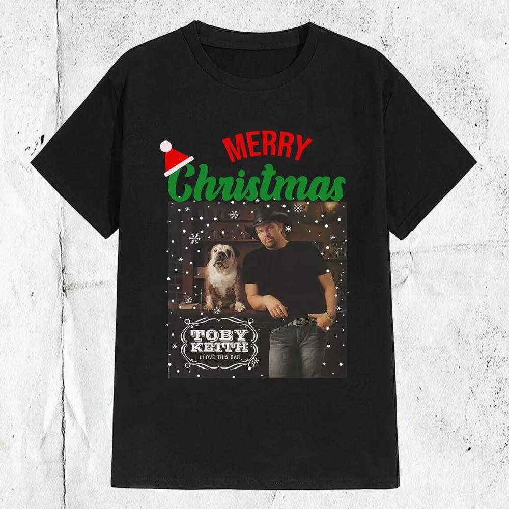 Merry Christmas Toby Keith I Love This Bar T shirt Full Size S-4XL Unisex T-Shirt S