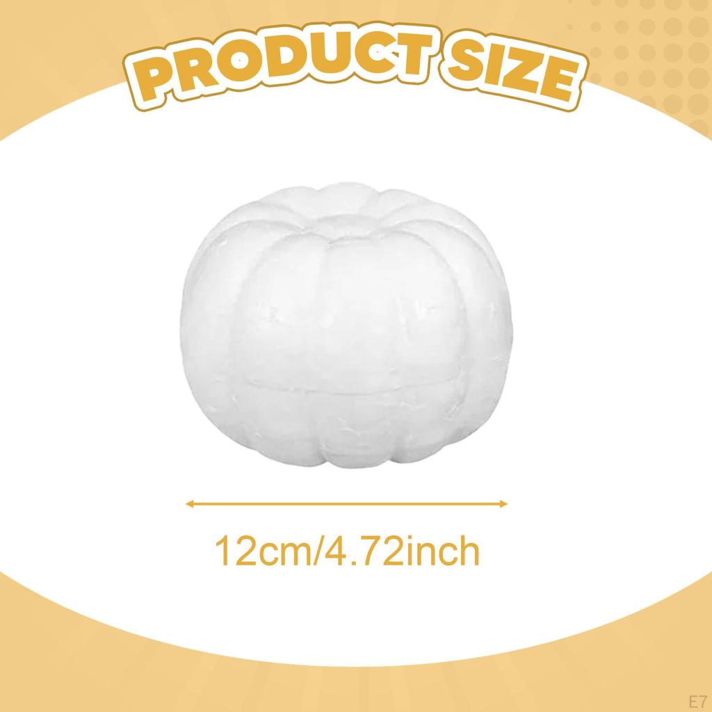 12 Pieces Artificial Foam Pumpkins for Halloween Art Projects Home Decoration Handmade Gift Suitable