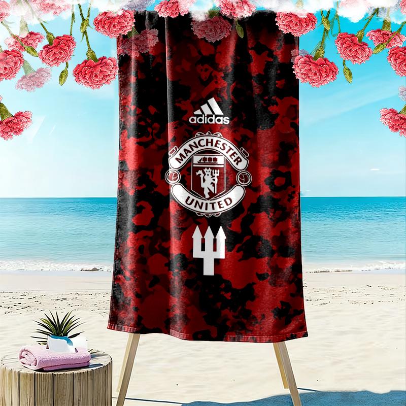 1pc Manchester United Manchester City Beach Towel, A Vibrant Beach Towel Suitable for Outdoor Activities, Camping, Hiking