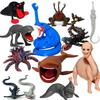 3D-gedrucktes Subnautica Bloop Meeresmonster Dreiaugige Froschkreatur Gelenkige Schreibtischdekoration Meeresfresser Monster Sammlerstück