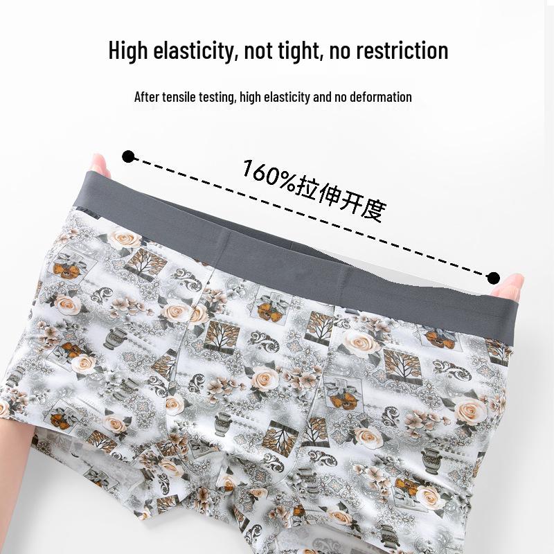 60-Pack Digital Print Men's Seamless Modal Boxer Briefs - Sweat-Absorbent for Teen Boys.