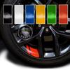 6PCS Reflective Car Wheel Decal Stickers Pressure Adhesive Auto Car Sticker Wheel Hub Decals Accessories