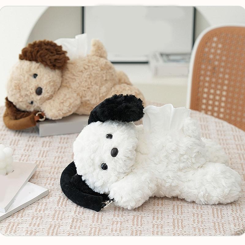 Dog Shaped Wall Mounted Tissue Box for Home Decoration Hanging Car Paper Towel Holder Home Decoration Accessories