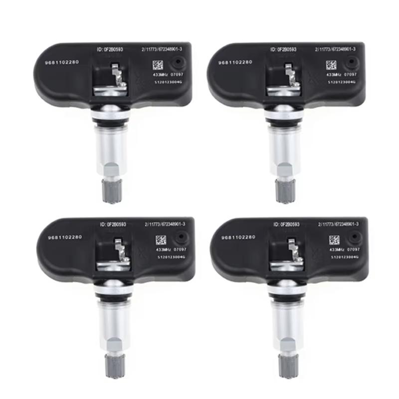

4PCS 9681102280 Tire Pressure Sensor TPMS 433MHZ For Citroen C4 5 6 7 8 Peugeot 407 207 307 607 508 807