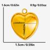 6pcs Simple Geometric Oval Water Droplets Real Gold Plated Stainless Steel Charms For Jewelry Making Supplies DIY Heart Pendant